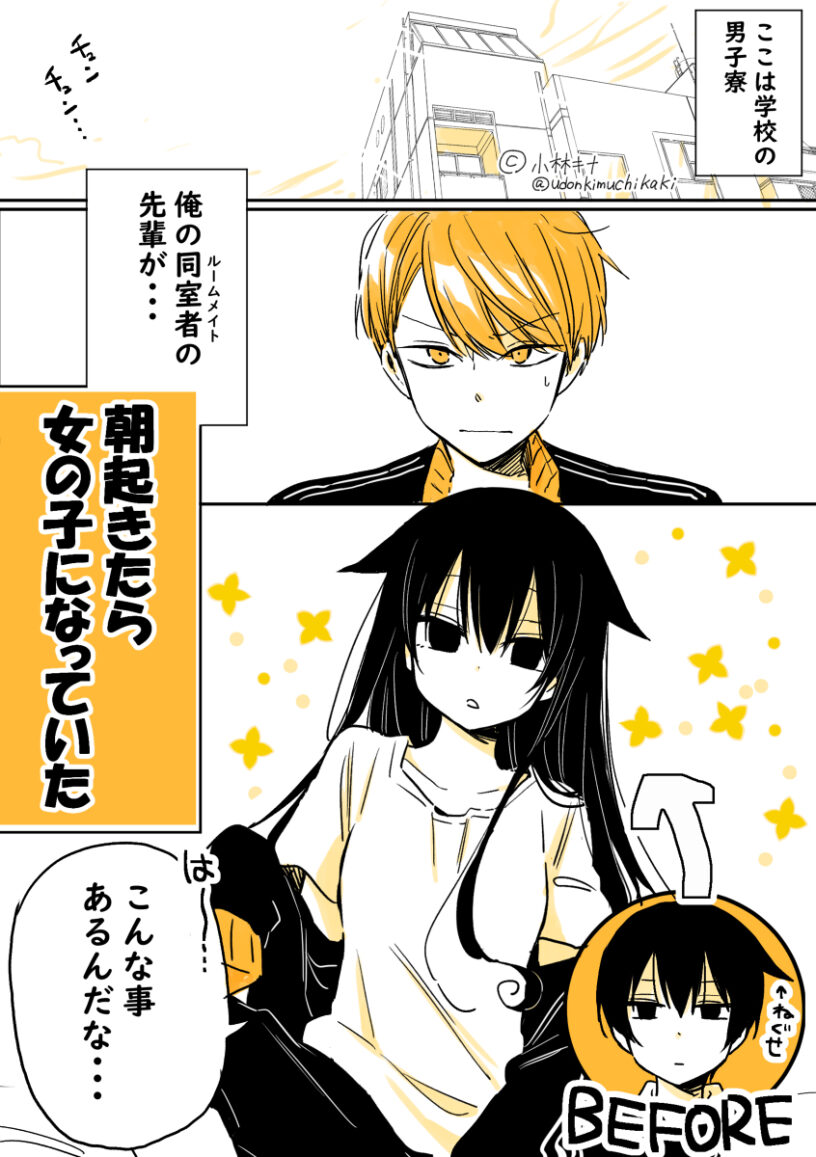 Mendokusagari Danshi Koukousei ga Asa Okitara Onnanoko ni Natteita Hanashi Mendokusagari Danshi Koukousei ga Asa Okitara Onnanoko ni Natteita Hanashi